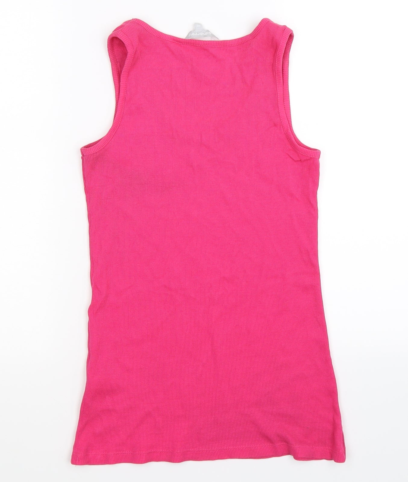 Womens UK Size 12 Red Herring Pink Basic Tank