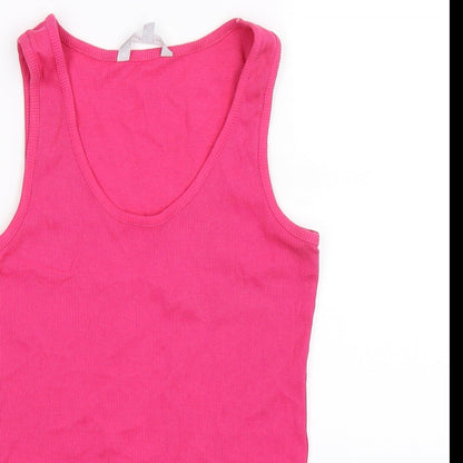Womens UK Size 12 Red Herring Pink Basic Tank