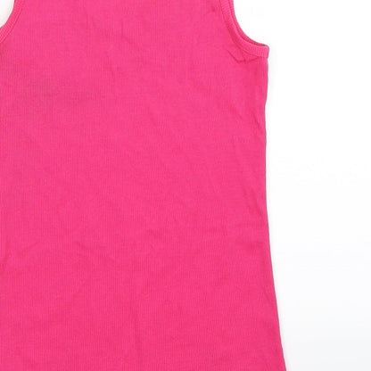 Womens UK Size 12 Red Herring Pink Basic Tank