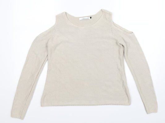 Only Womens Beige  Knit Pullover Jumper Size S