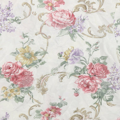 Classic Woman Womens White Floral  Jacket Suit Jacket Size 14