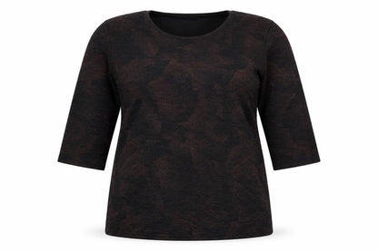 Anne Smith Womens Brown   Basic T-Shirt Size XL