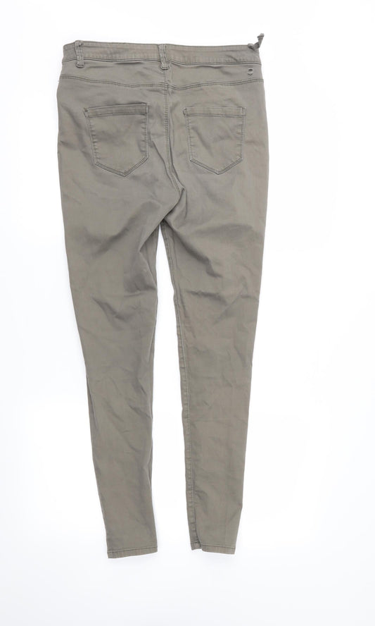 Womens UK Size 10 DenimCo Regular Fit Skinny Brown Jeans