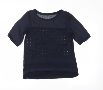 Womens UK Size 10 NEXT Blue Basic Blouse