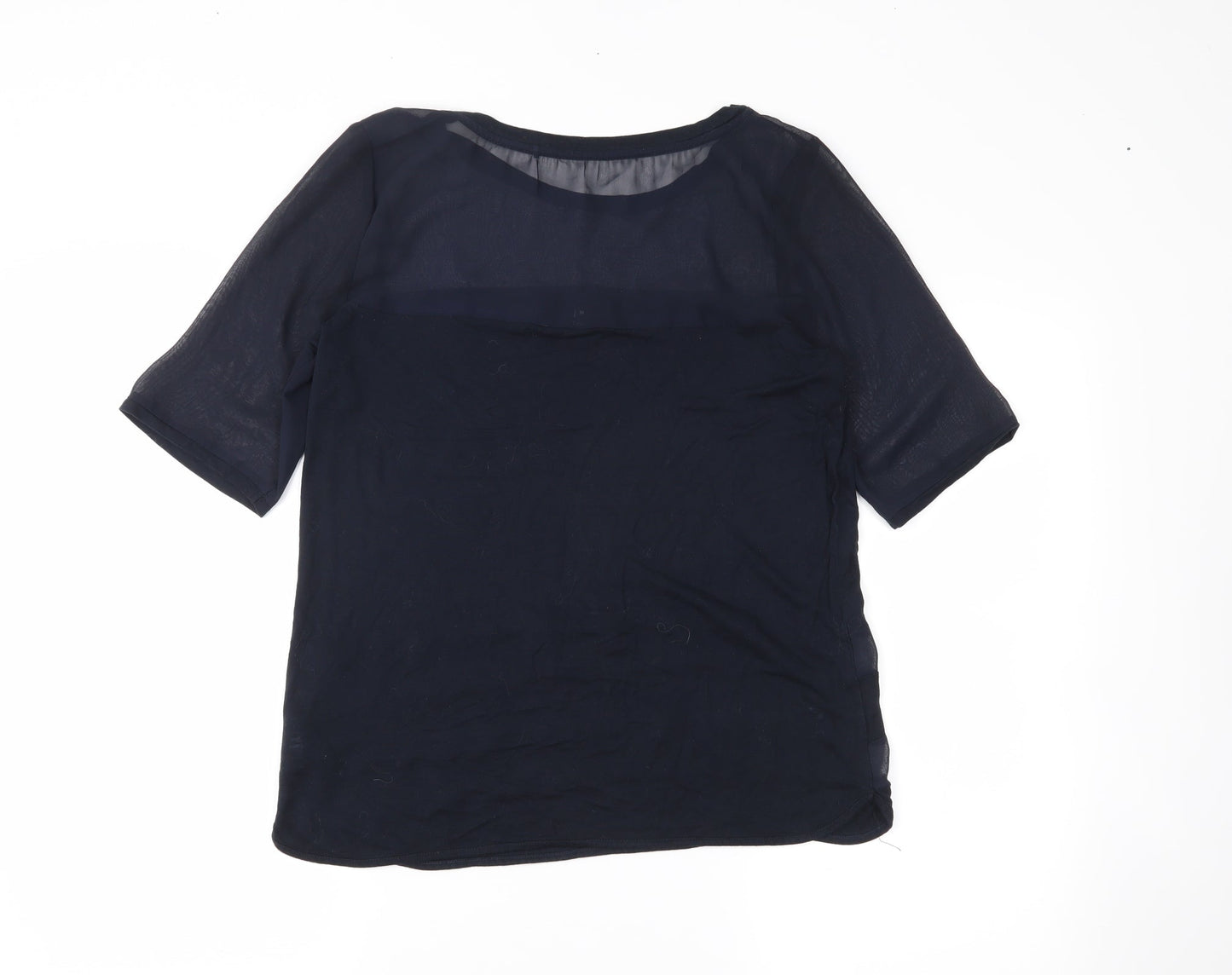 Womens UK Size 10 NEXT Blue Basic Blouse