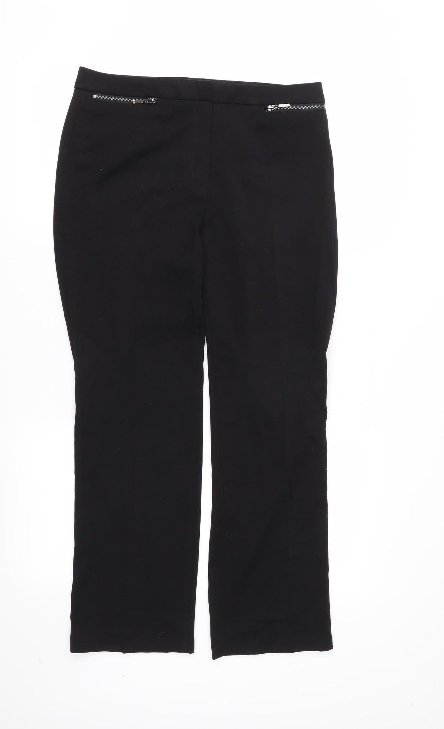 M&S Womens Black   Trousers  Size 10 L27 in