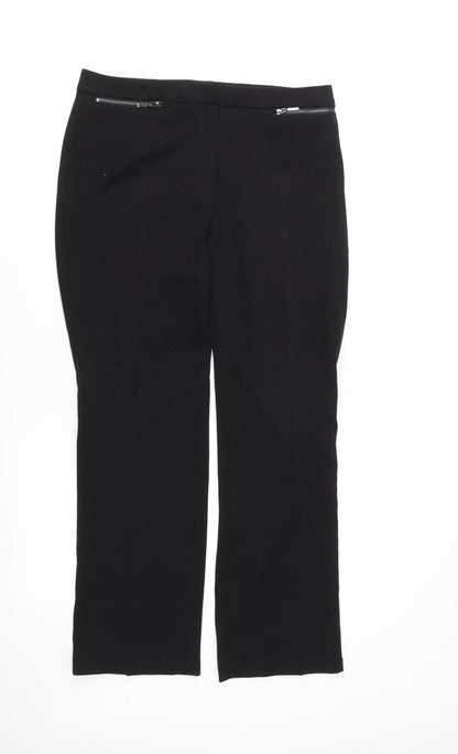 M&S Womens Black   Trousers  Size 10 L27 in