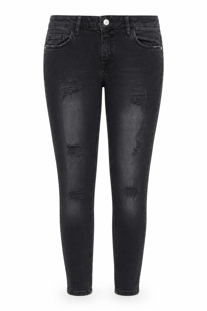 Womens UK Size 12 DenimCo Regular Fit Skinny Black Jeans