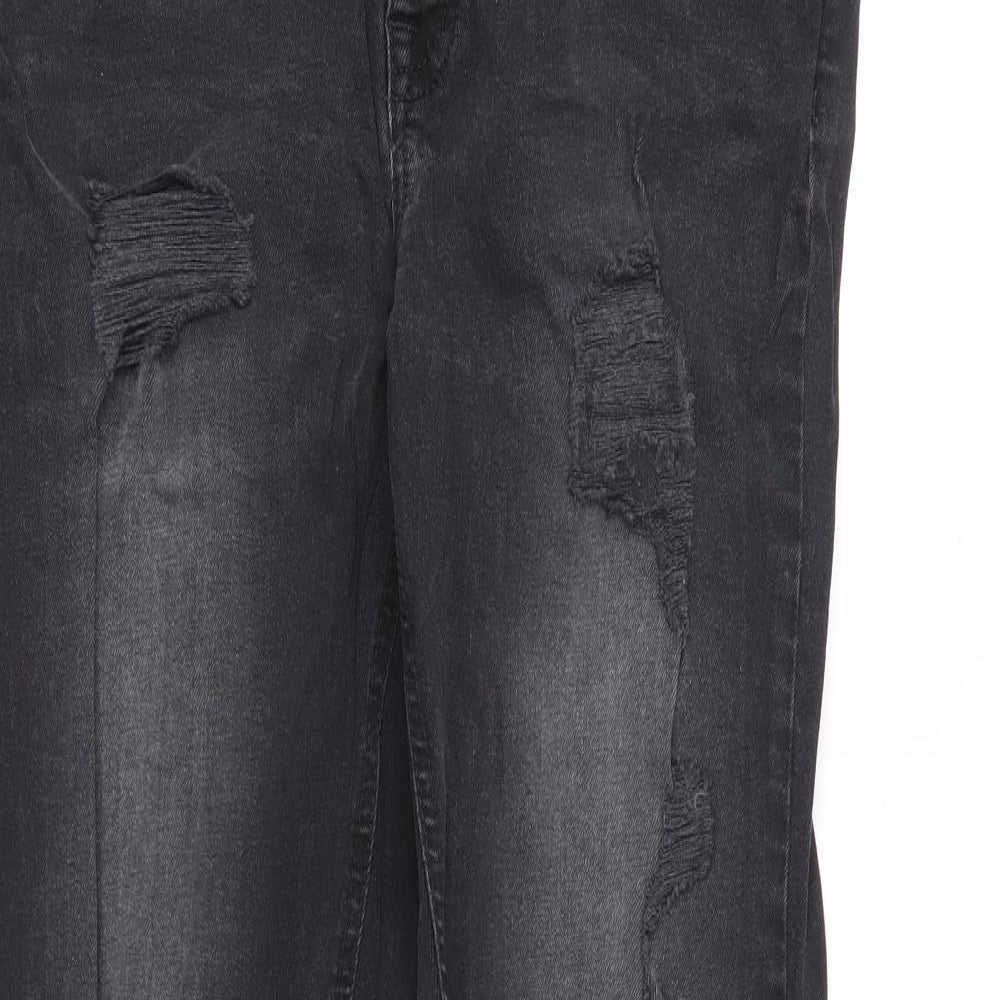 Womens UK Size 12 DenimCo Regular Fit Skinny Black Jeans