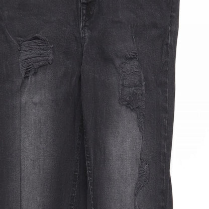 Womens UK Size 12 DenimCo Regular Fit Skinny Black Jeans