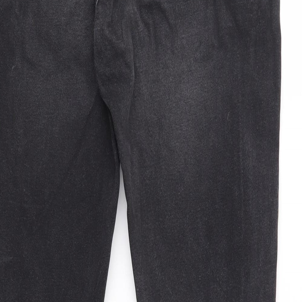 Womens UK Size 12 DenimCo Regular Fit Skinny Black Jeans