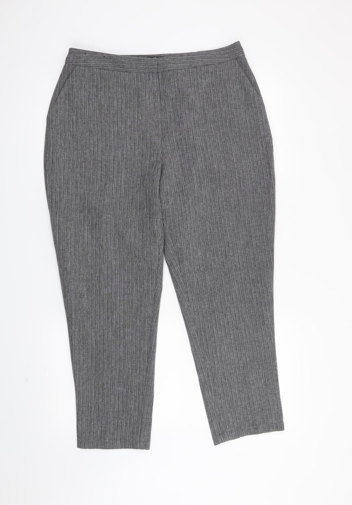 New Look Womens Grey   Trousers  Size 12 L24 in
