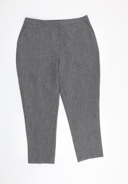 New Look Womens Grey   Trousers  Size 12 L24 in