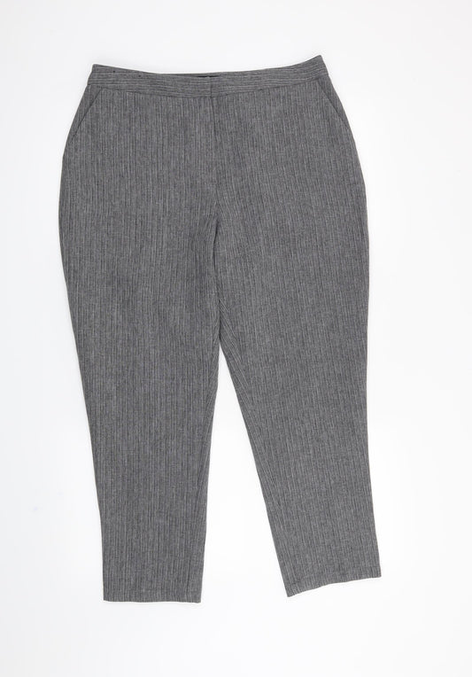 New Look Womens Grey   Trousers  Size 12 L24 in