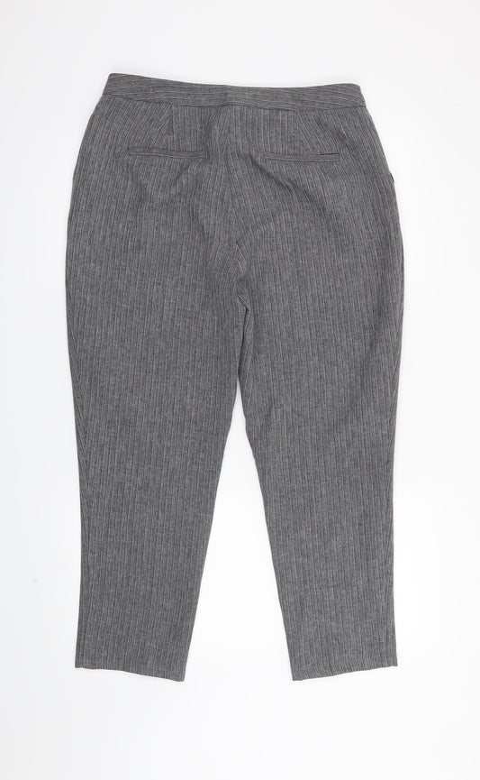 New Look Womens Grey   Trousers  Size 12 L24 in