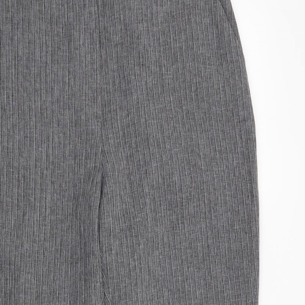 New Look Womens Grey   Trousers  Size 12 L24 in