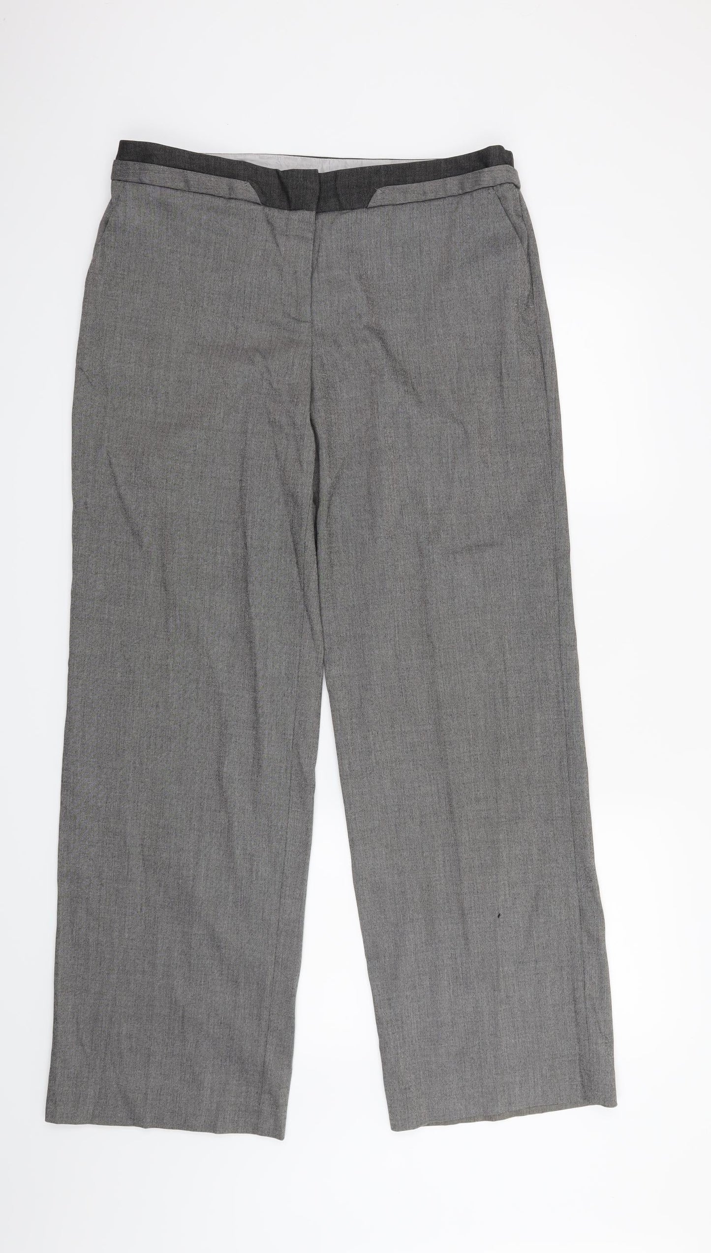 New Look Womens Grey   Trousers  Size 12 L29 in