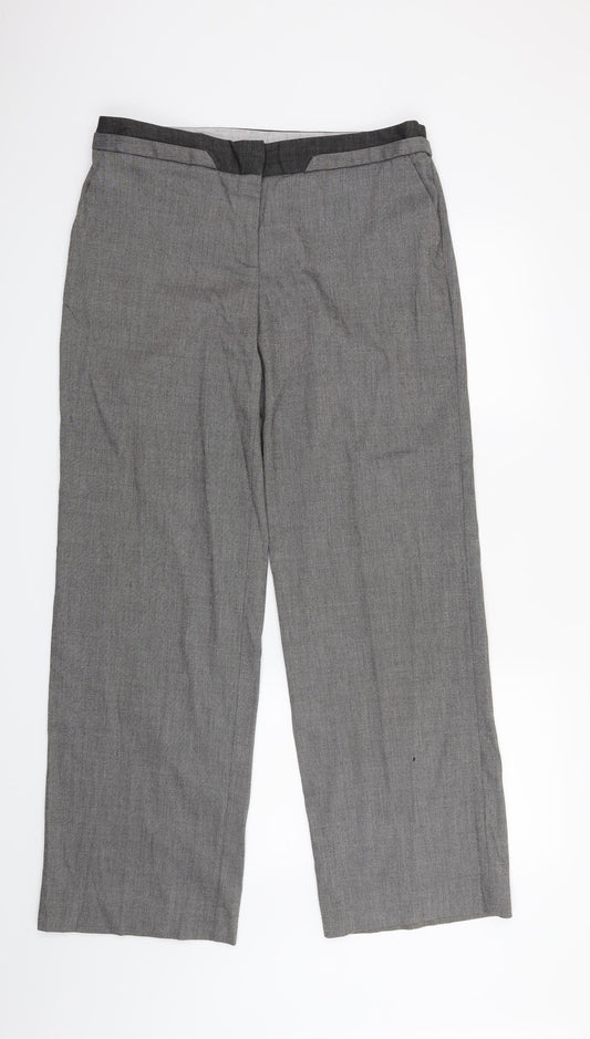 New Look Womens Grey   Trousers  Size 12 L29 in