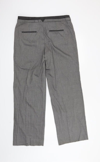 New Look Womens Grey   Trousers  Size 12 L29 in