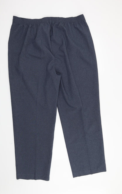 Womens UK Size 20 Bon Marché Regular Fit  Blue Trousers