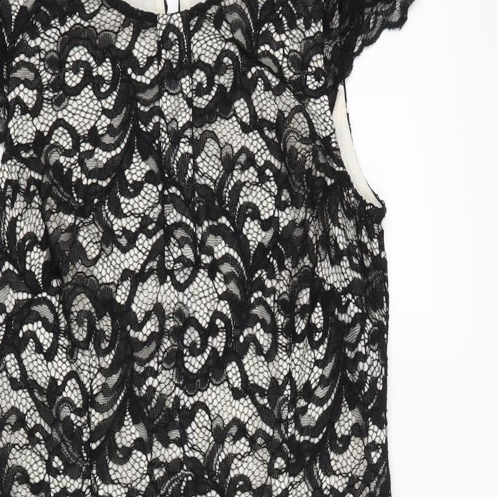 Dorothy Perkins Womens Black   A-Line  Size 12