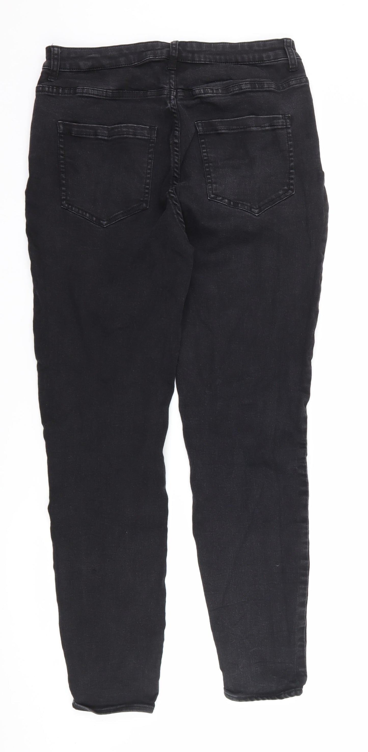 Avenue Womens Black  Denim Skinny Jeans Size 14 L28 in