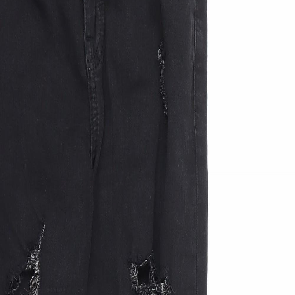 Topshop Womens Black  Denim Skinny Jeans Size 28 L30 in