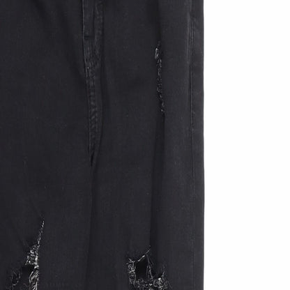 Topshop Womens Black  Denim Skinny Jeans Size 28 L30 in