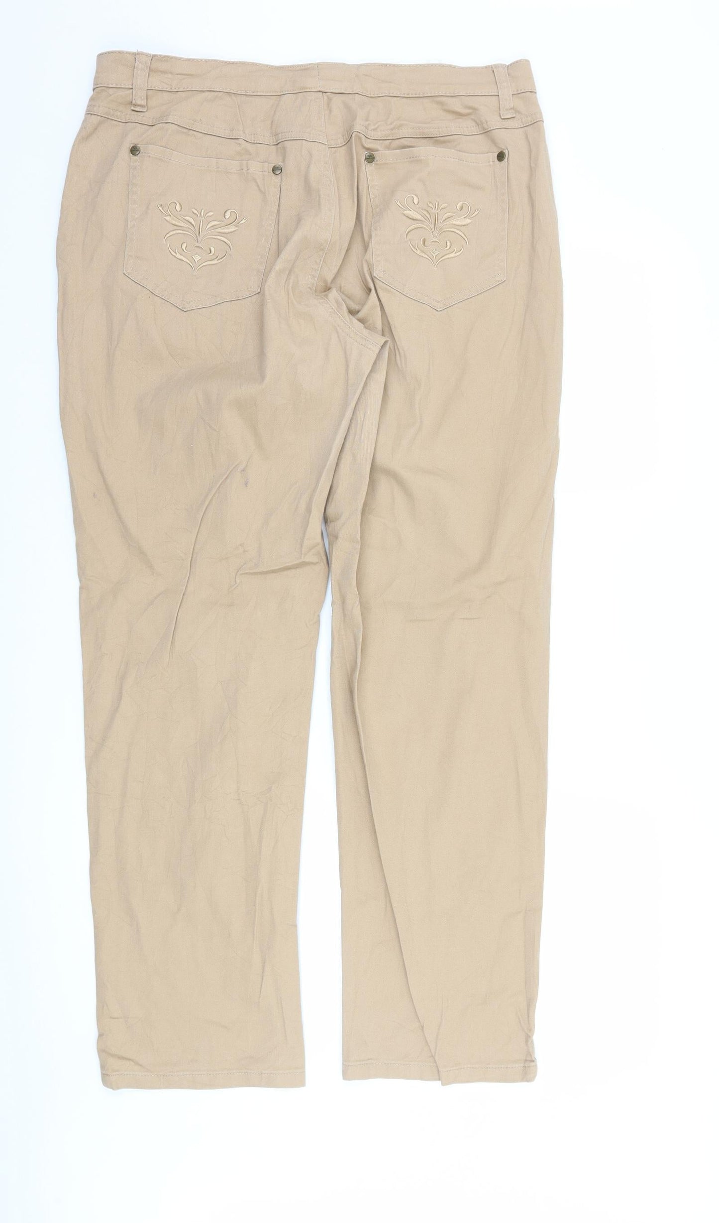 Womens UK Size 36 in Preworn Regular Fit Chino Brown Trousers