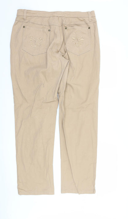 Womens UK Size 36 in Preworn Regular Fit Chino Brown Trousers