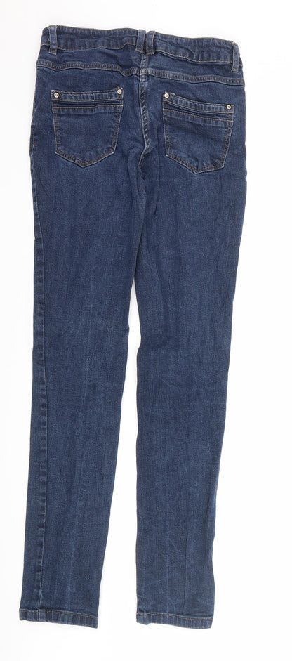 Womens UK Size 27 in Up Fashion Regular Fit Skinny Blue Jeans