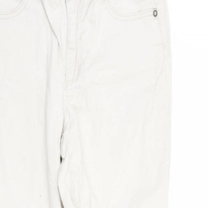 Laura Torelli collection Womens Ivory  Denim Straight Jeans Size 10 L27 in