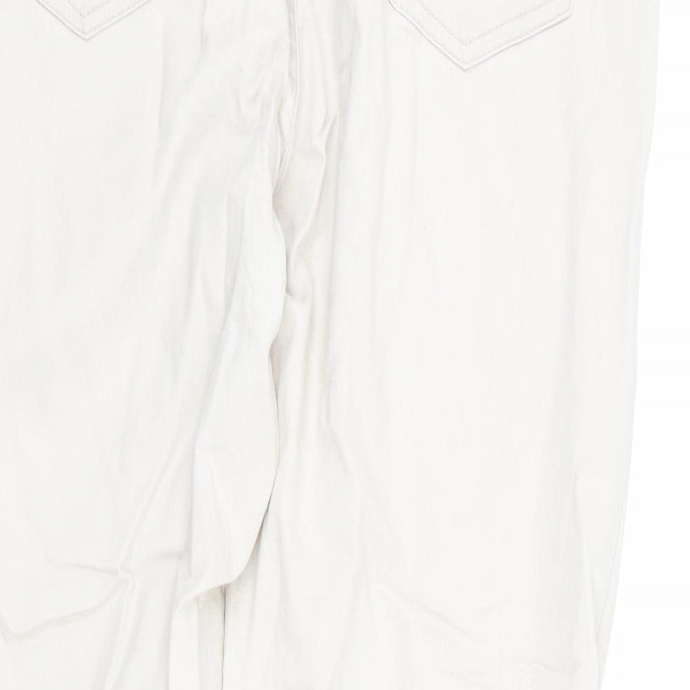 Laura Torelli collection Womens Ivory  Denim Straight Jeans Size 10 L27 in