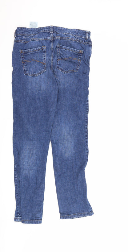Canada Womens Blue  Denim Straight Jeans Size 10 L28 in