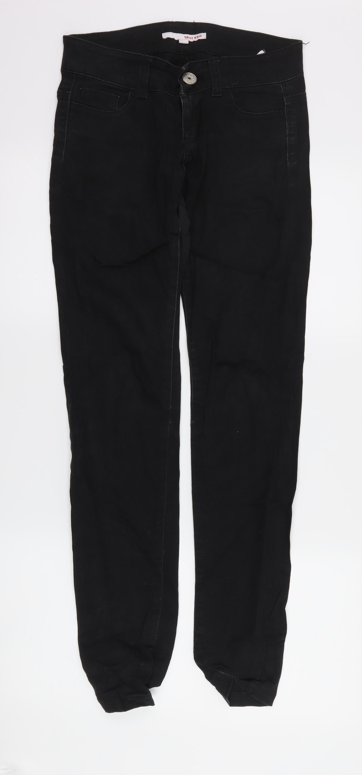 Womens UK Size XS TALLY WEiJL Regular Fit Skinny Black Jeans