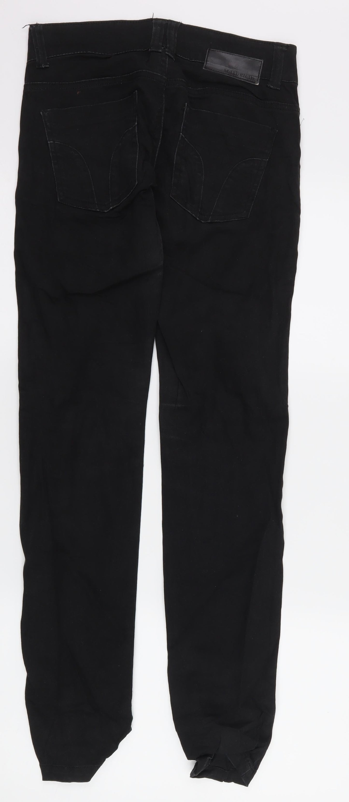 Womens UK Size XS TALLY WEiJL Regular Fit Skinny Black Jeans