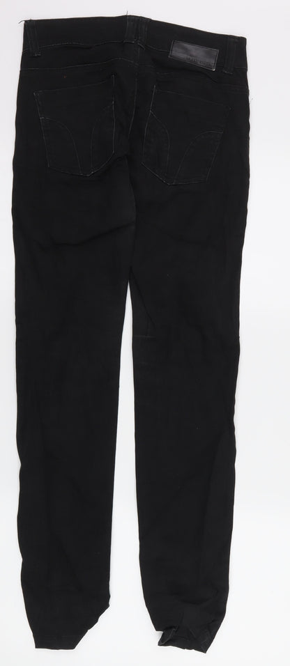 Womens UK Size XS TALLY WEiJL Regular Fit Skinny Black Jeans