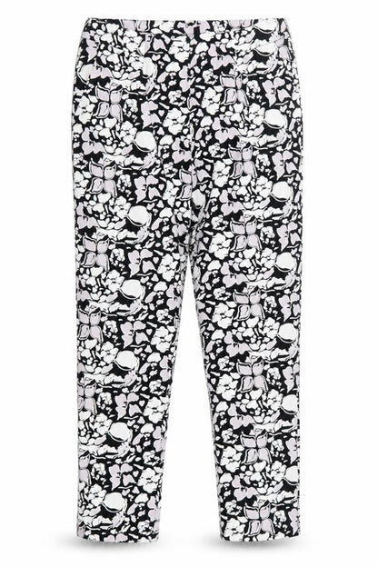 intution Womens Black Floral  Trousers  Size 12 L28 in