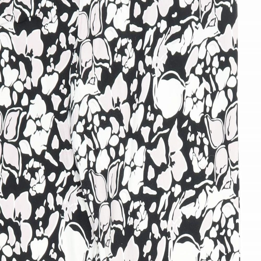 intution Womens Black Floral  Trousers  Size 12 L28 in