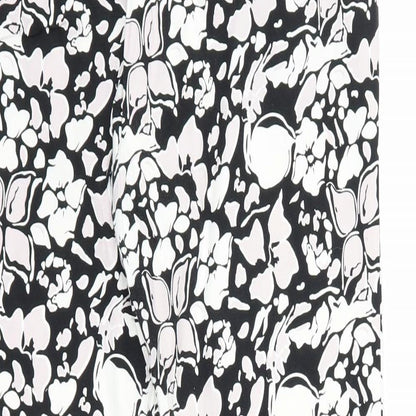 intution Womens Black Floral  Trousers  Size 12 L28 in