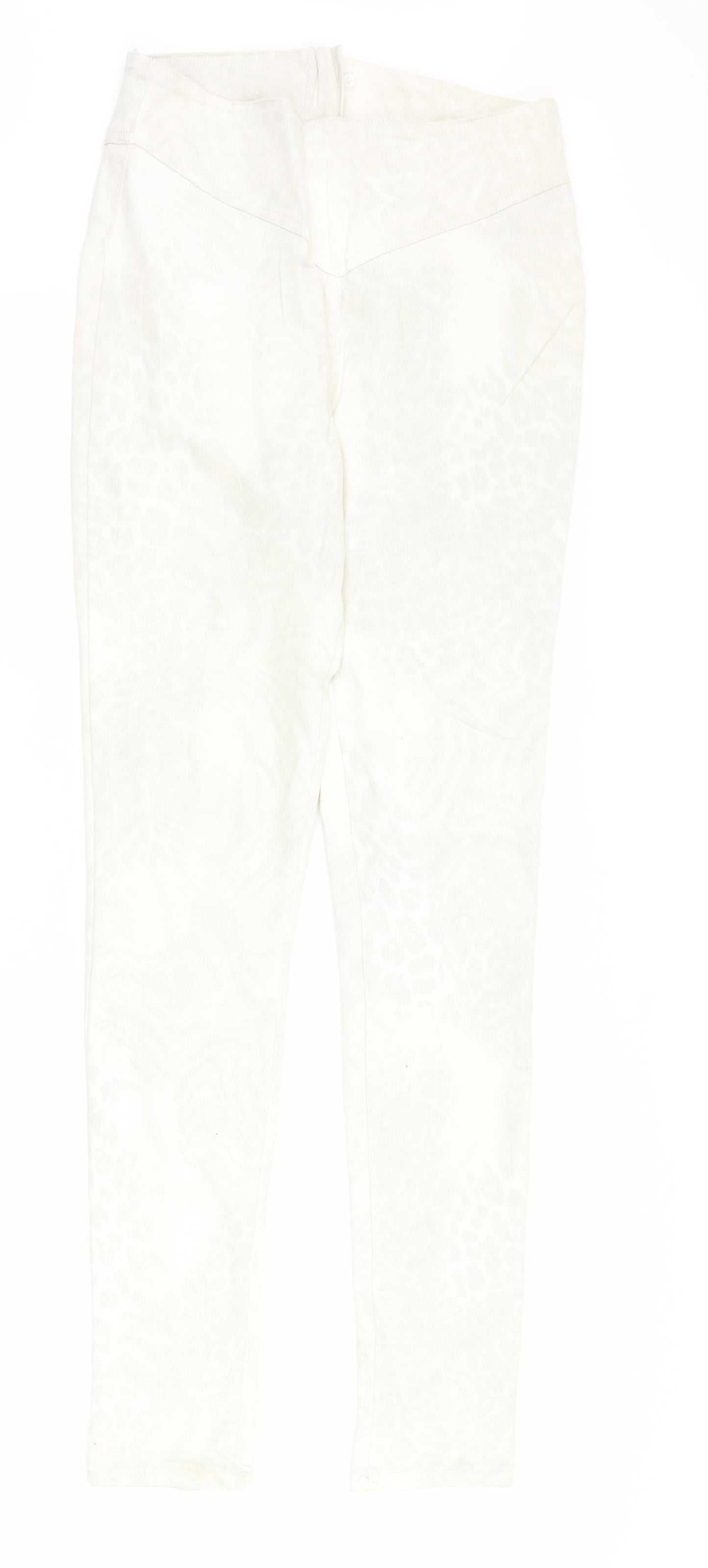 Womens UK Size S VERO MODA Regular Fit Skinny Ivory Jeans