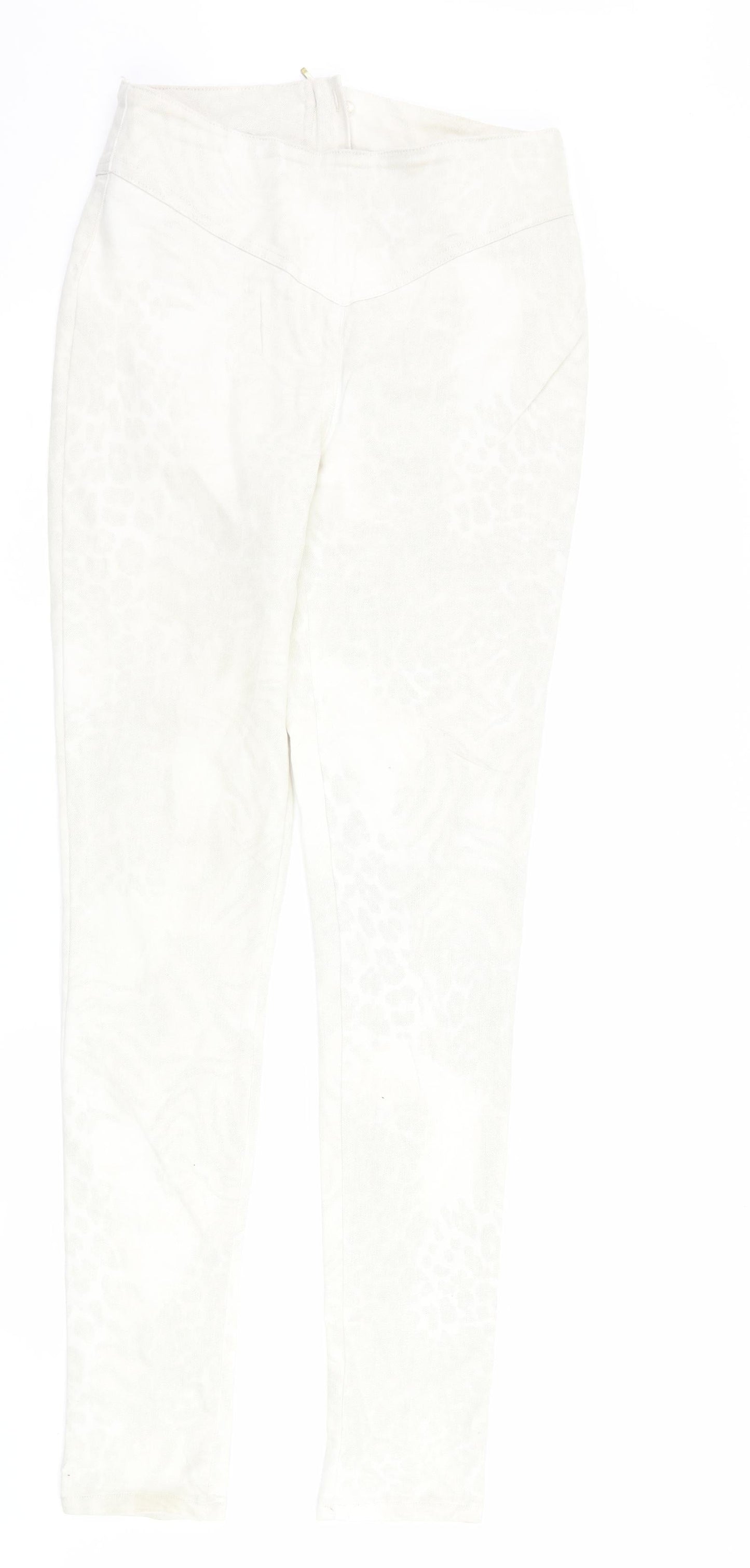 Womens UK Size S VERO MODA Regular Fit Skinny Ivory Jeans