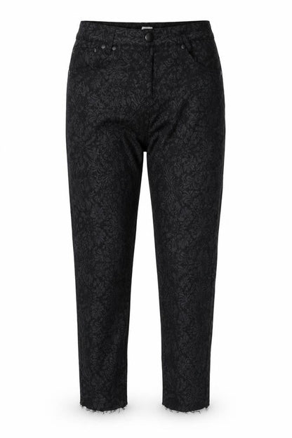 luccd Womens Black Floral  Trousers  Size 8 L23 in