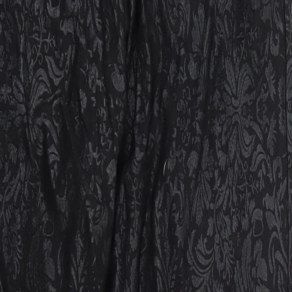 luccd Womens Black Floral  Trousers  Size 8 L23 in
