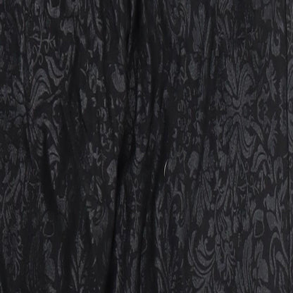 luccd Womens Black Floral  Trousers  Size 8 L23 in