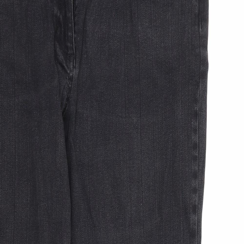 WOMbat Womens Black  Denim Straight Jeans Size 14 L27 in
