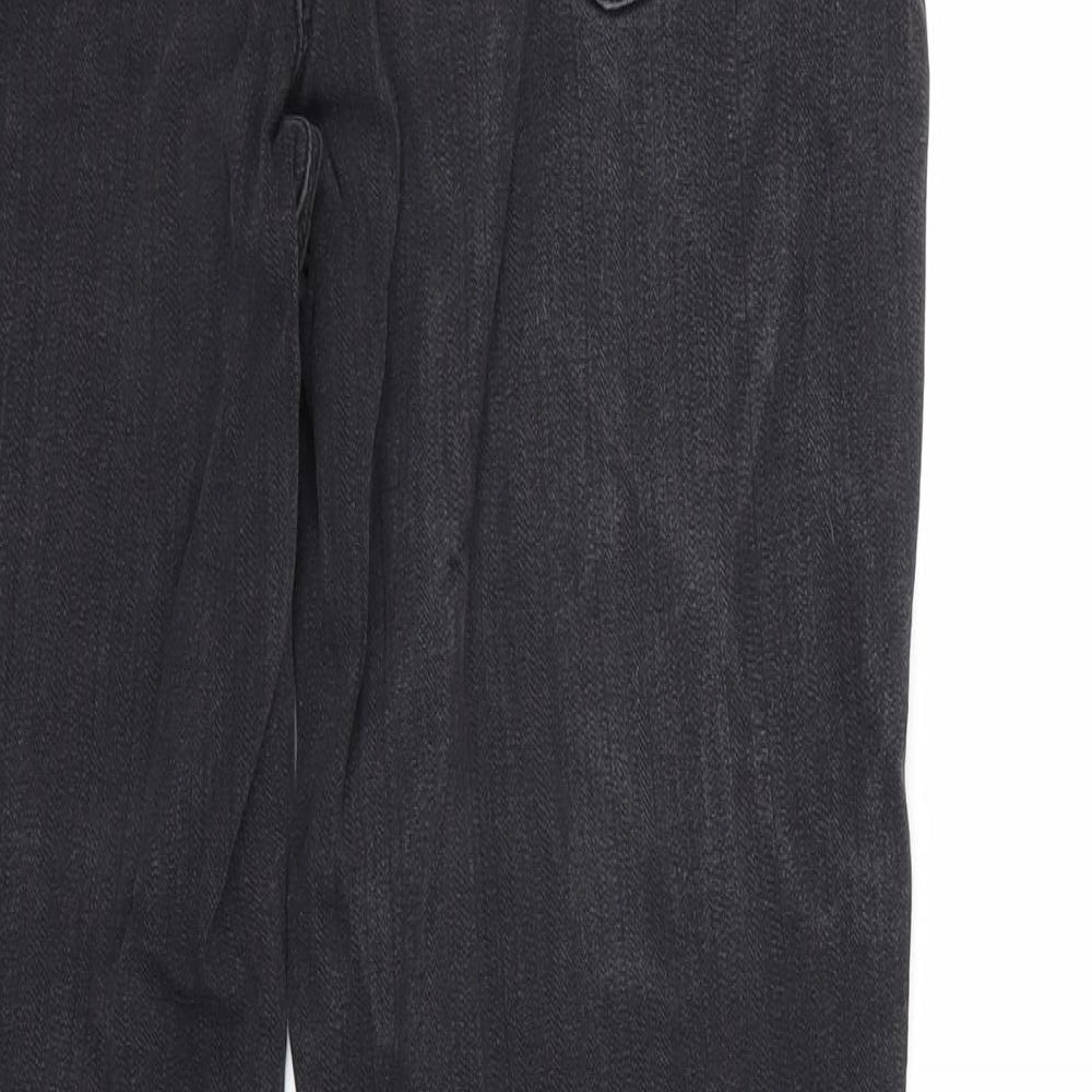 WOMbat Womens Black  Denim Straight Jeans Size 14 L27 in