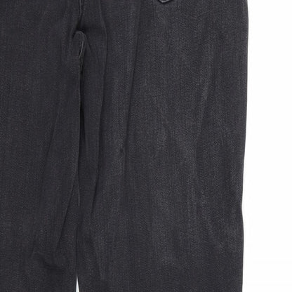 WOMbat Womens Black  Denim Straight Jeans Size 14 L27 in