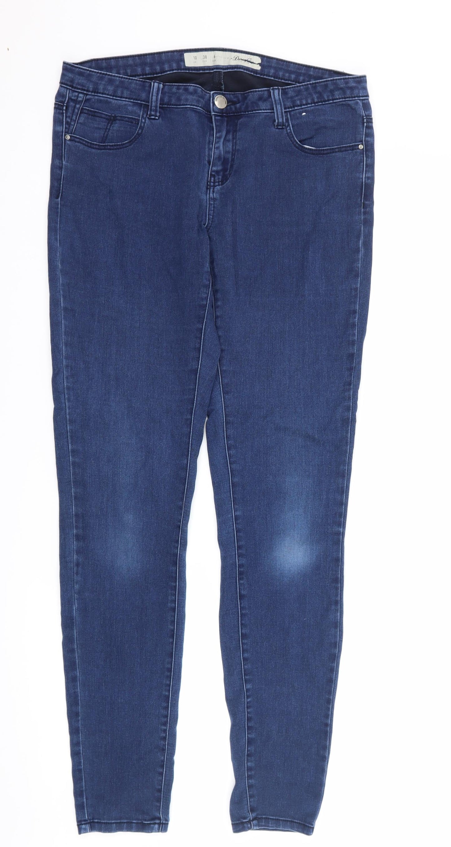 denim co Womens Blue  Denim Skinny Jeans Size 10 L30 in