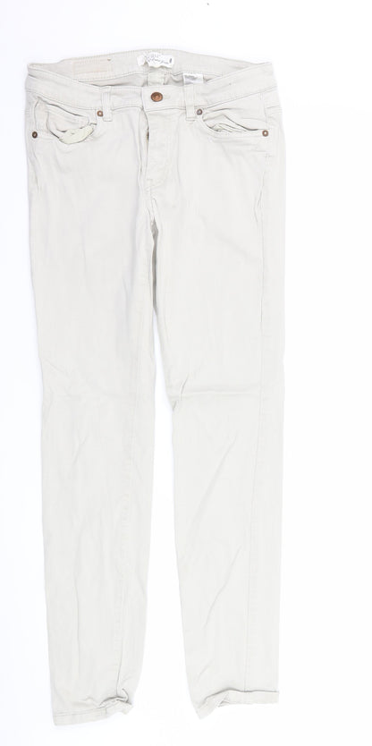 Womens UK Size 12 H&M Regular Fit  Ivory Trousers